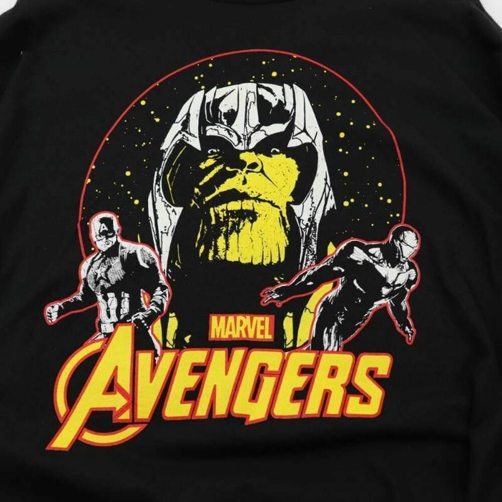 Avengers Endgame Mens Marvel Graphic T-Shirt Black Long Sleeve 100% Cotton L New - Picture 4 of 7